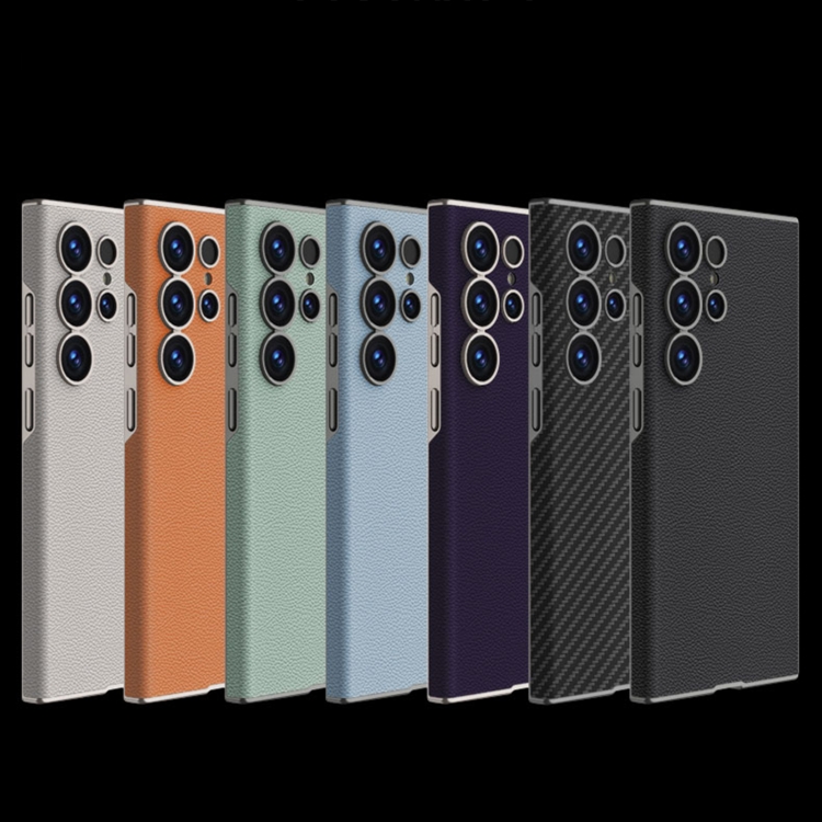 For Samsung Galaxy S25 Ultra 5G GKK Skin-feeling Leather Curved Phone Case(Carbon Fiber) For Samsung Galaxy S25 Ultra 5G GKK Skin-feeling Leather Curved Phone Case(Carbon Fiber)