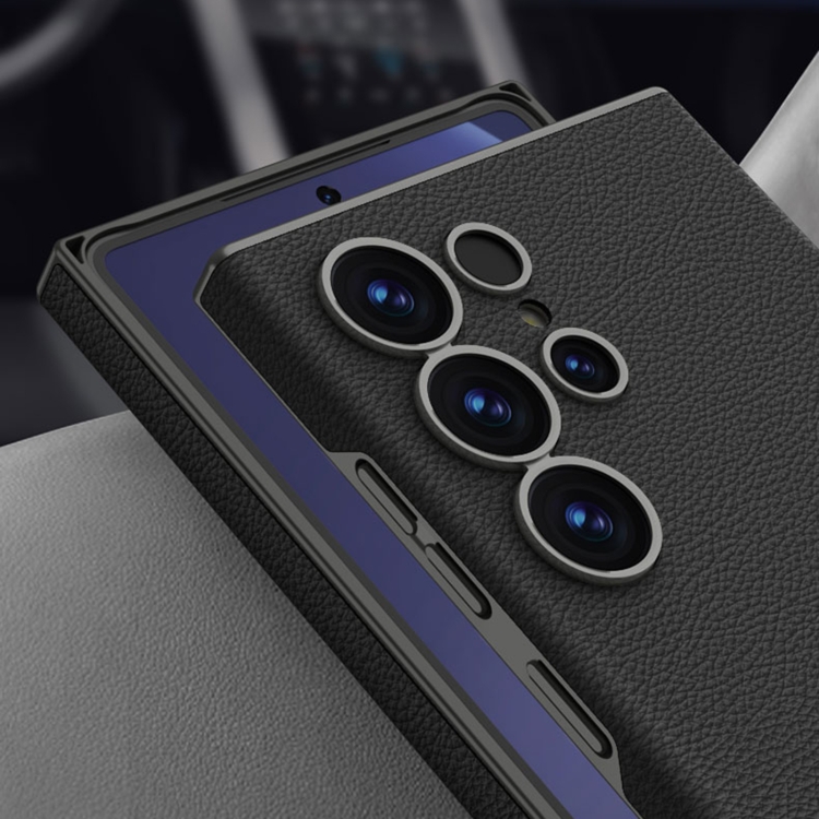 For Samsung Galaxy S25 Ultra 5G GKK Skin-feeling Leather Curved Phone Case(Carbon Fiber) For Samsung Galaxy S25 Ultra 5G GKK Skin-feeling Leather Curved Phone Case(Carbon Fiber)