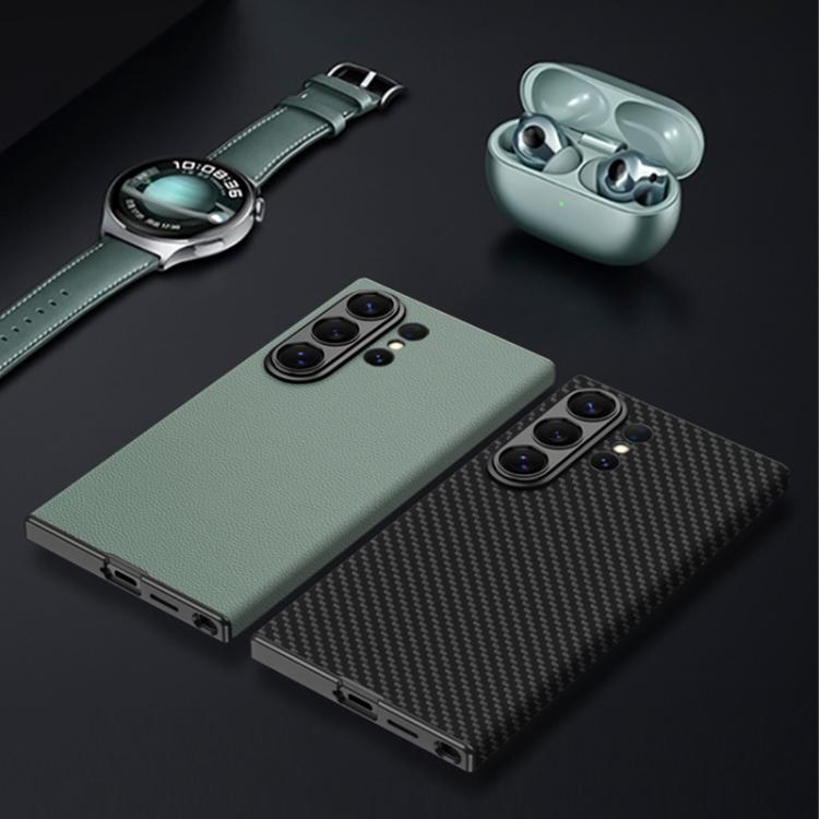 For Samsung Galaxy S26 Ultra 5G GKK Skin-feeling Leather Curved Phone Case(Carbon Fiber)