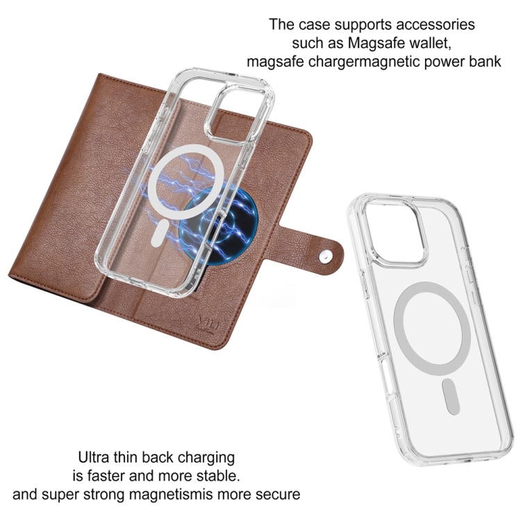For iPhone 16 Pro ViLi GVS-C Series MagSafe Magnetic RFID Leather Flip Phone Case(Brown) For iPhone 16 Pro ViLi GVS-C Series MagSafe Magnetic RFID Leather Flip Phone Case(Brown)
