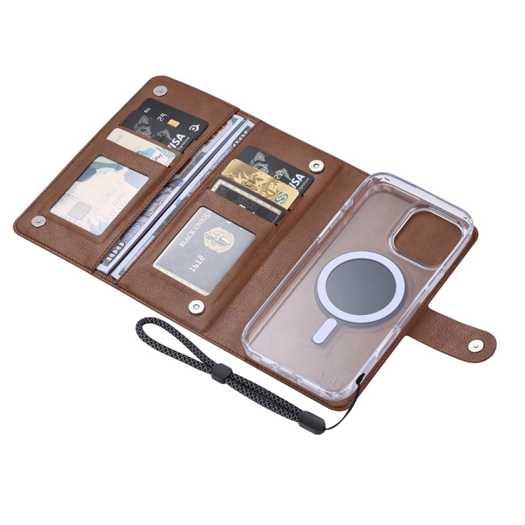 For iPhone 16 Pro ViLi GVS-C Series MagSafe Magnetic RFID Leather Flip Phone Case(Brown) For iPhone 16 Pro ViLi GVS-C Series MagSafe Magnetic RFID Leather Flip Phone Case(Brown)