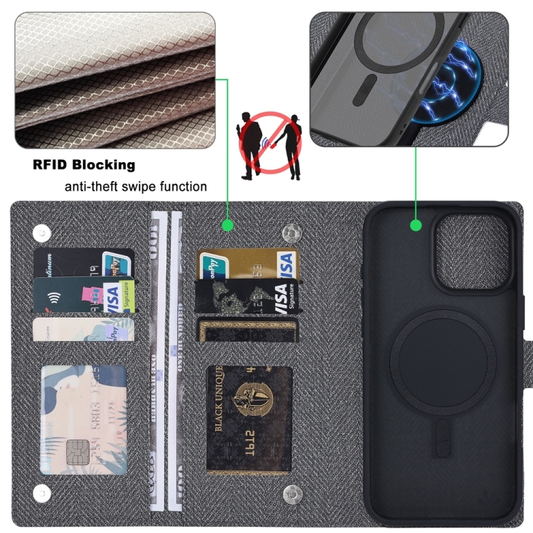 For iPhone 16 Pro ViLi GBS Series MagSafe Magnetic RFID Leather Flip Phone Case(Black) For iPhone 16 Pro ViLi GBS Series MagSafe Magnetic RFID Leather Flip Phone Case(Black)