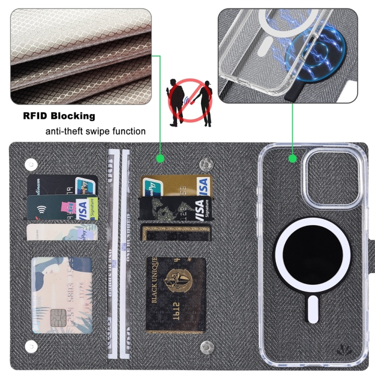For iPhone 16 Pro ViLi GBS-C Series MagSafe Magnetic RFID Leather Flip Phone Case(Black) For iPhone 16 Pro ViLi GBS-C Series MagSafe Magnetic RFID Leather Flip Phone Case(Black)