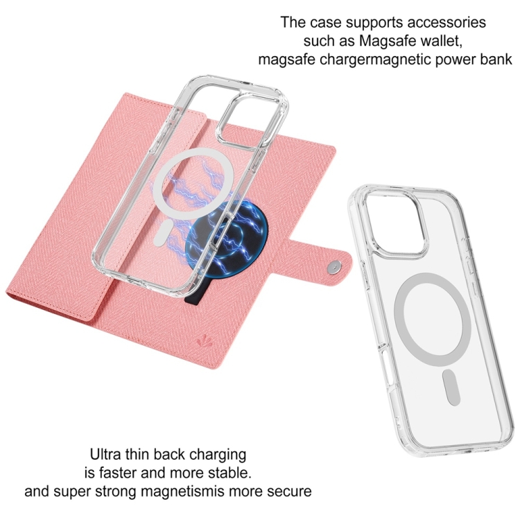 For iPhone 14 Plus ViLi GBS-C Series MagSafe Magnetic RFID Leather Flip Phone Case(Pink) For iPhone 14 Plus ViLi GBS-C Series MagSafe Magnetic RFID Leather Flip Phone Case(Pink)