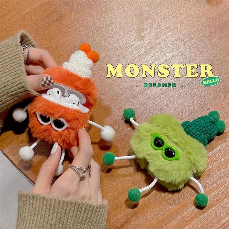 For AirPods Pro Plush Sunglasses Monster Bluetooth Earphone Protective Case(Green) For AirPods Pro Plush Sunglasses Monster Bluetooth Earphone Protective Case(Green)