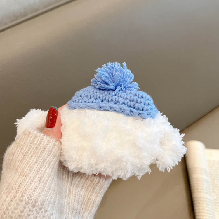 For AirPods Pro 2 Cute Plush Puppy Bluetooth Earphone Protective Case(Blue White) For AirPods Pro 2 Cute Plush Puppy Bluetooth Earphone Protective Case(Blue White)
