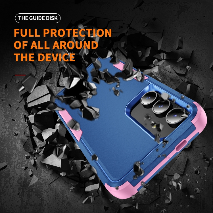 For Samsung Galaxy S25+ 5G TPU + PC Shockproof Protective Phone Case(Royal Blue + Pink) For Samsung Galaxy S25+ 5G TPU + PC Shockproof Protective Phone Case(Royal Blue + Pink)