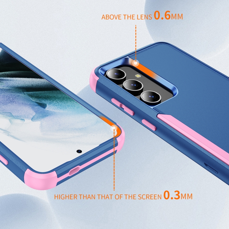 For Samsung Galaxy S25+ 5G TPU + PC Shockproof Protective Phone Case(Royal Blue + Pink) For Samsung Galaxy S25+ 5G TPU + PC Shockproof Protective Phone Case(Royal Blue + Pink)