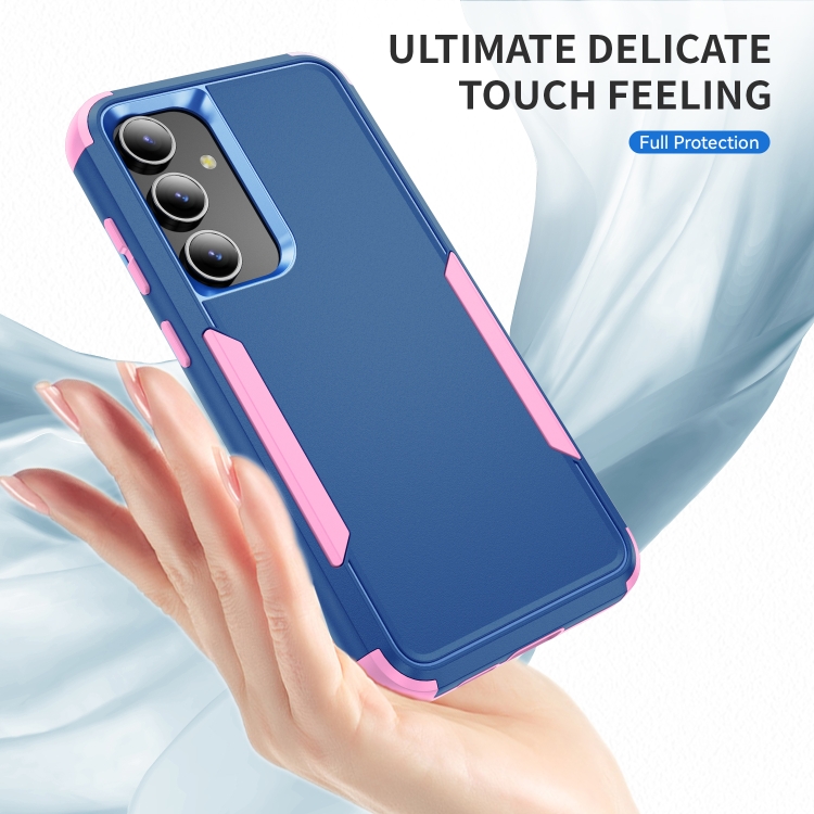 For Samsung Galaxy S25+ 5G TPU + PC Shockproof Protective Phone Case(Royal Blue + Pink) For Samsung Galaxy S25+ 5G TPU + PC Shockproof Protective Phone Case(Royal Blue + Pink)