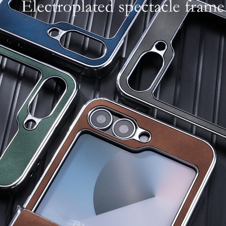 For Samsung Galaxy Z Flip5 Electroplating Lightning MagSafe Fold Full Coverage Phone Case(Green) For Samsung Galaxy Z Flip5 Electroplating Lightning MagSafe Fold Full Coverage Phone Case(Green)
