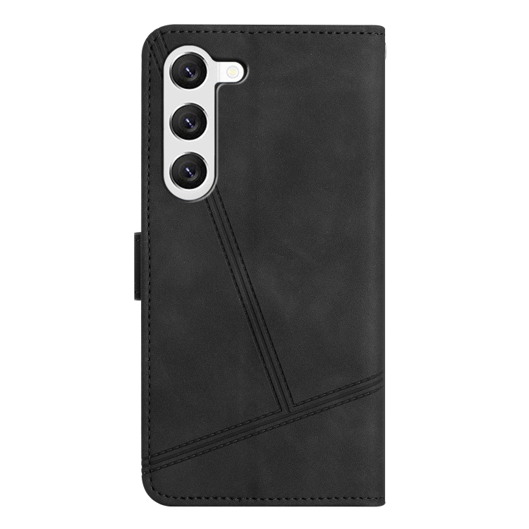 For Samsung Galaxy S25 5G Skin-feel Stitching Leather Phone Case(Black) For Samsung Galaxy S25 5G Skin-feel Stitching Leather Phone Case(Black)