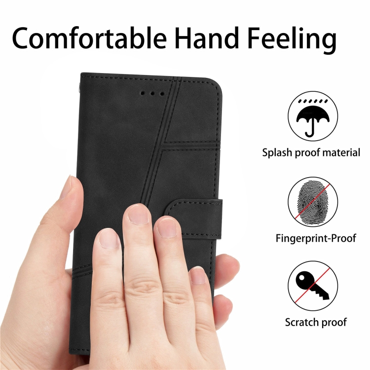 For Samsung Galaxy S25 5G Skin-feel Stitching Leather Phone Case(Black) For Samsung Galaxy S25 5G Skin-feel Stitching Leather Phone Case(Black)