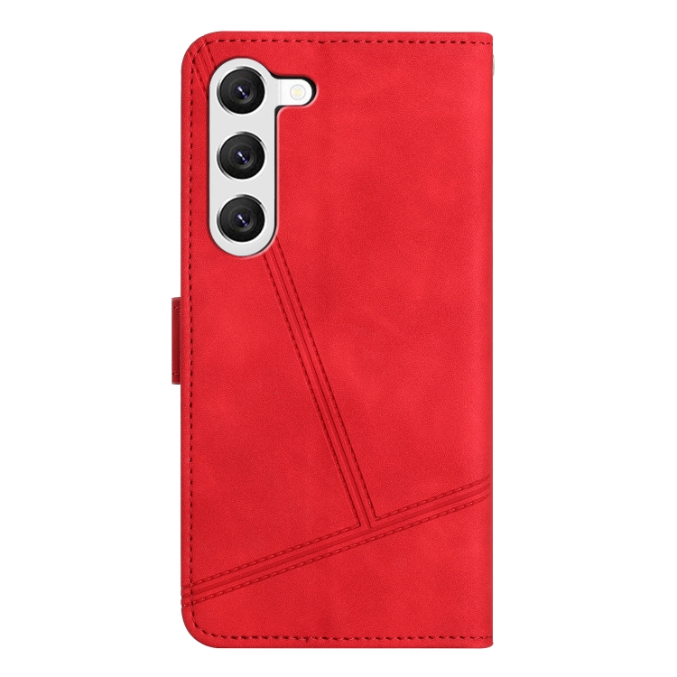 For Samsung Galaxy S25+ 5G Skin-feel Stitching Leather Phone Case(Red) For Samsung Galaxy S25+ 5G Skin-feel Stitching Leather Phone Case(Red)