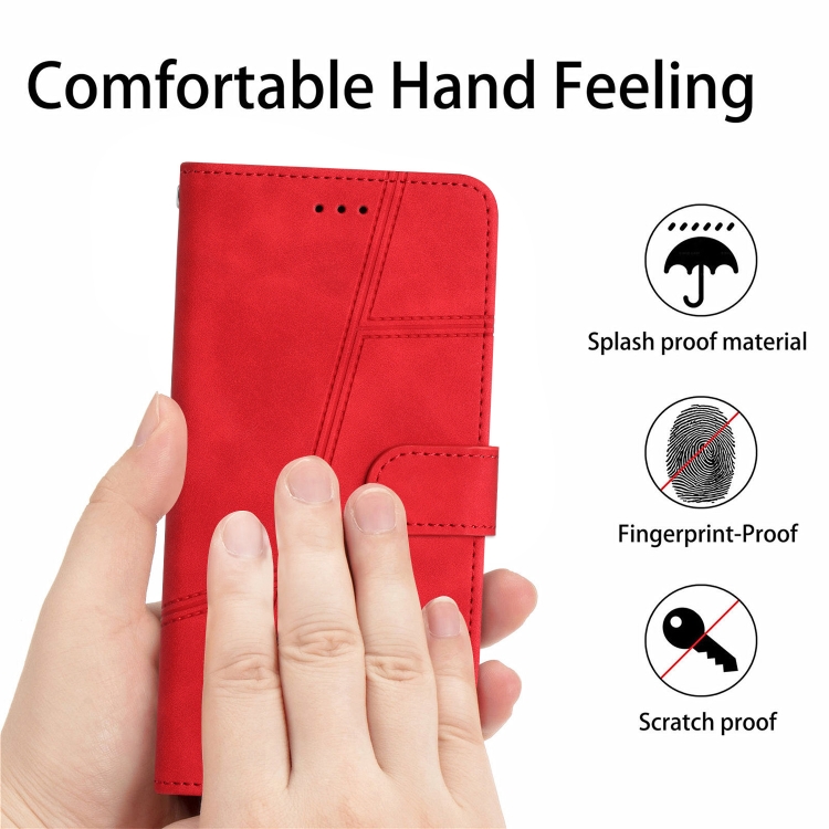 For Samsung Galaxy S25+ 5G Skin-feel Stitching Leather Phone Case(Red) For Samsung Galaxy S25+ 5G Skin-feel Stitching Leather Phone Case(Red)