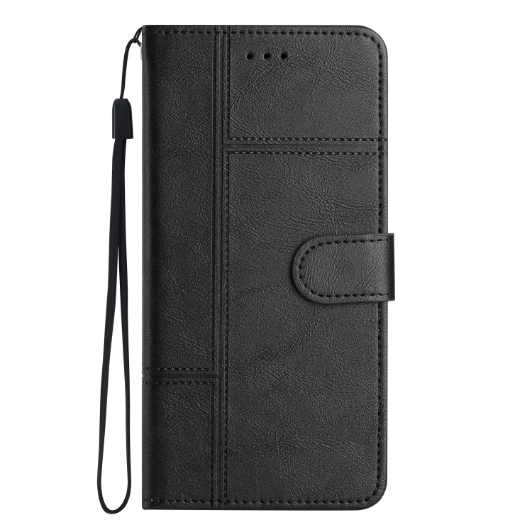 For Samsung Galaxy S25 5G Cowhide Texture Stitching Leather Phone Case(Black) For Samsung Galaxy S25 5G Cowhide Texture Stitching Leather Phone Case(Black)