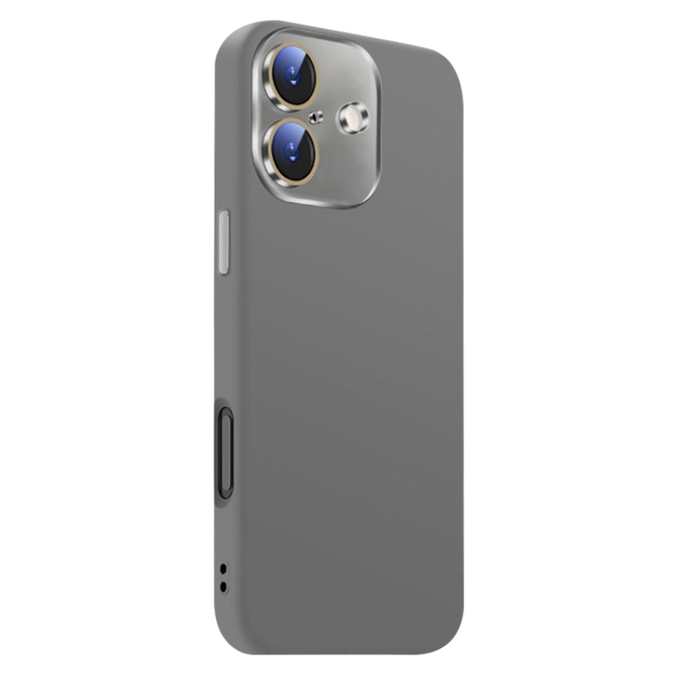 For iPhone 16 Plus Nano Lens Cover Liquid Silicone Phone Case(Titanium Gray) For iPhone 16 Plus Nano Lens Cover Liquid Silicone Phone Case(Titanium Gray)