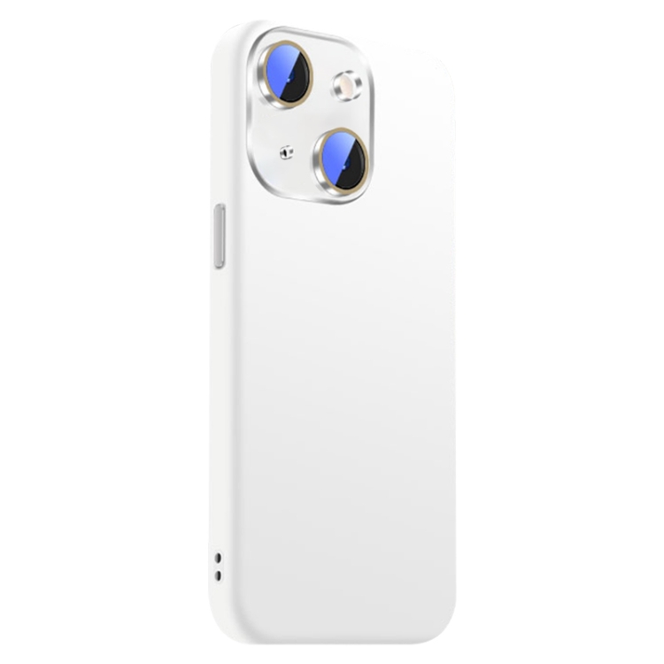 For iPhone 14 Nano Lens Cover Liquid Silicone Phone Case(White) For iPhone 14 Nano Lens Cover Liquid Silicone Phone Case(White)