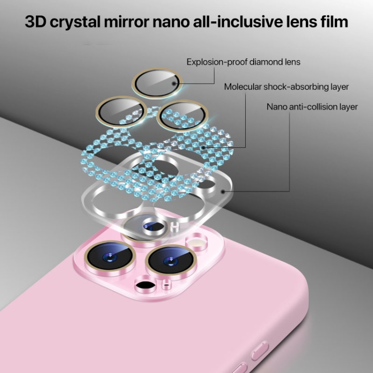 For iPhone 16 Plus Nano Lens Cover Liquid Silicone Phone Case(Titanium Gray) For iPhone 16 Plus Nano Lens Cover Liquid Silicone Phone Case(Titanium Gray)