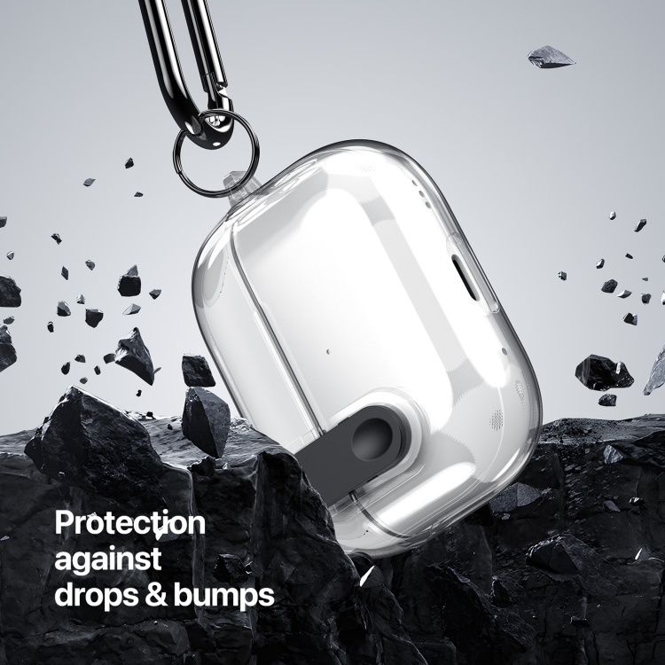 For AirPods 4 DUX DUCIS PECL Series Split Transparent Earphone Case with Hook(Transparent) For AirPods 4 DUX DUCIS PECL Series Split Transparent Earphone Case with Hook(Transparent)