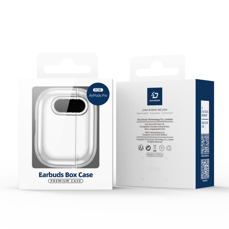 For AirPods 4 DUX DUCIS PECL Series Split Transparent Earphone Case with Hook(Transparent) For AirPods 4 DUX DUCIS PECL Series Split Transparent Earphone Case with Hook(Transparent)
