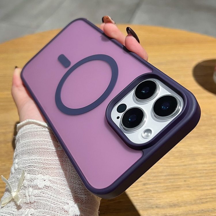 For iPhone 16 Plus Frosted Skin Feel MagSafe Phone Case(Dark Purple) For iPhone 16 Plus Frosted Skin Feel MagSafe Phone Case(Dark Purple)