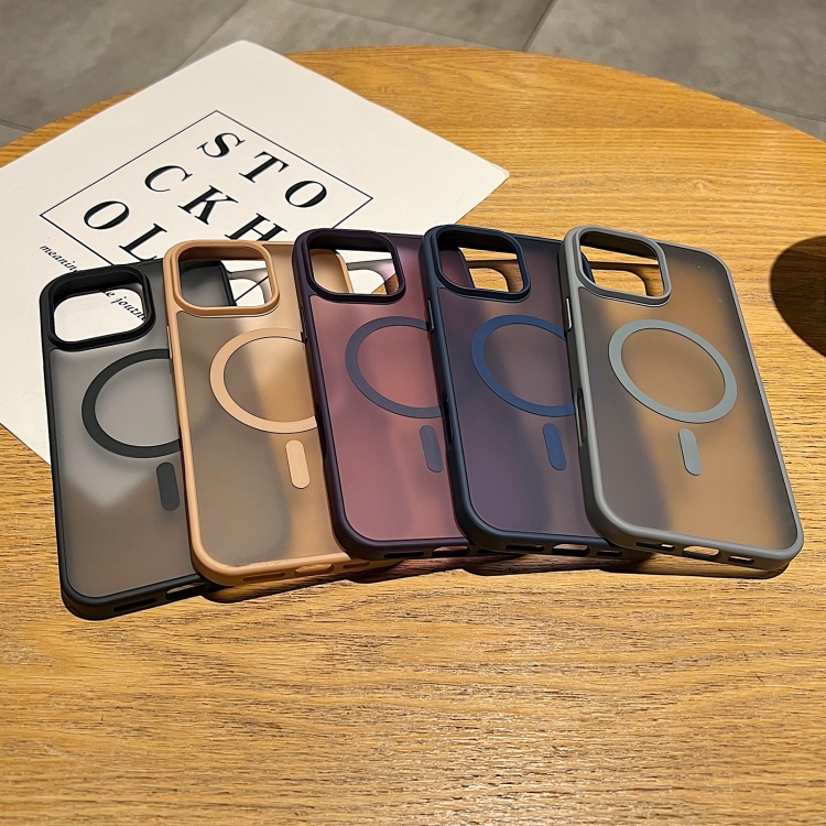 For iPhone 16 Plus Frosted Skin Feel MagSafe Phone Case(Dark Purple) For iPhone 16 Plus Frosted Skin Feel MagSafe Phone Case(Dark Purple)