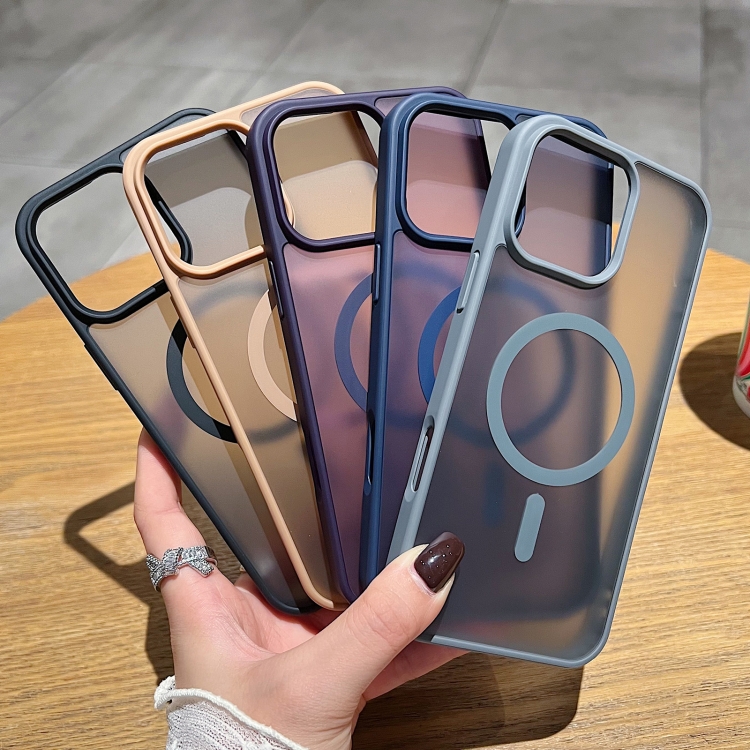 For iPhone 16 Plus Frosted Skin Feel MagSafe Phone Case(Dark Purple) For iPhone 16 Plus Frosted Skin Feel MagSafe Phone Case(Dark Purple)