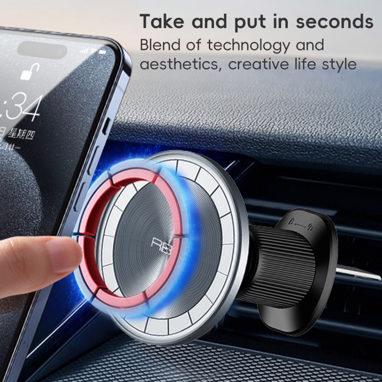 RBS PH19 Ultra-thin Magnetic Car Air Outlet Phone Holder(Pale Blue) RBS PH19 Ultra-thin Magnetic Car Air Outlet Phone Holder(Pale Blue)