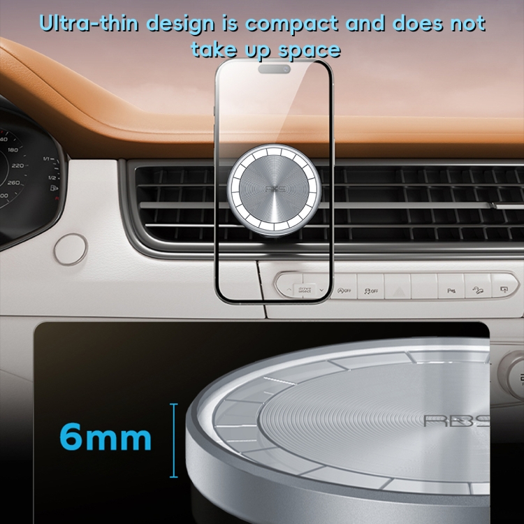 RBS PH19 Ultra-thin Magnetic Car Air Outlet Phone Holder(Pale Blue) RBS PH19 Ultra-thin Magnetic Car Air Outlet Phone Holder(Pale Blue)
