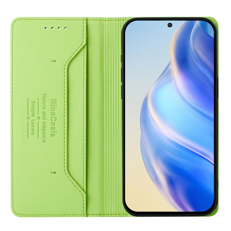 For Samsung Galaxy S21 5G RC01 Dual-Folded Magnetic Suction RFID Leather Phone Case(Grass Green) For Samsung Galaxy S21 5G RC01 Dual-Folded Magnetic Suction RFID Leather Phone Case(Grass Green)