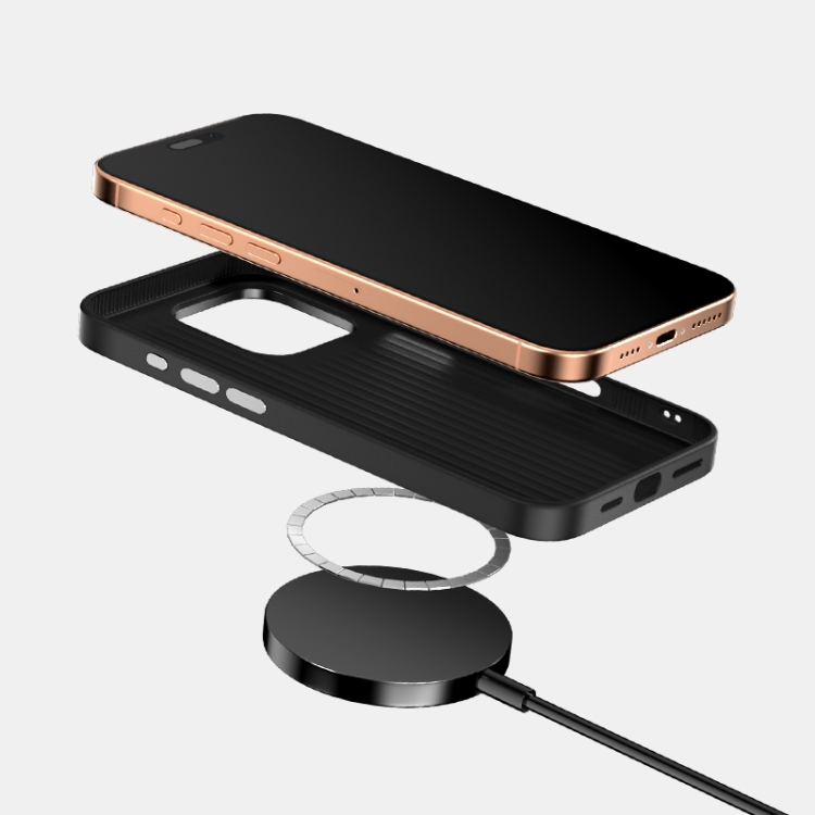 For iPhone 16 Pro ABEEL C Carbon Fiber Series 6D Micro Relief MagSafe Phone Case(Black) For iPhone 16 Pro ABEEL C Carbon Fiber Series 6D Micro Relief MagSafe Phone Case(Black)
