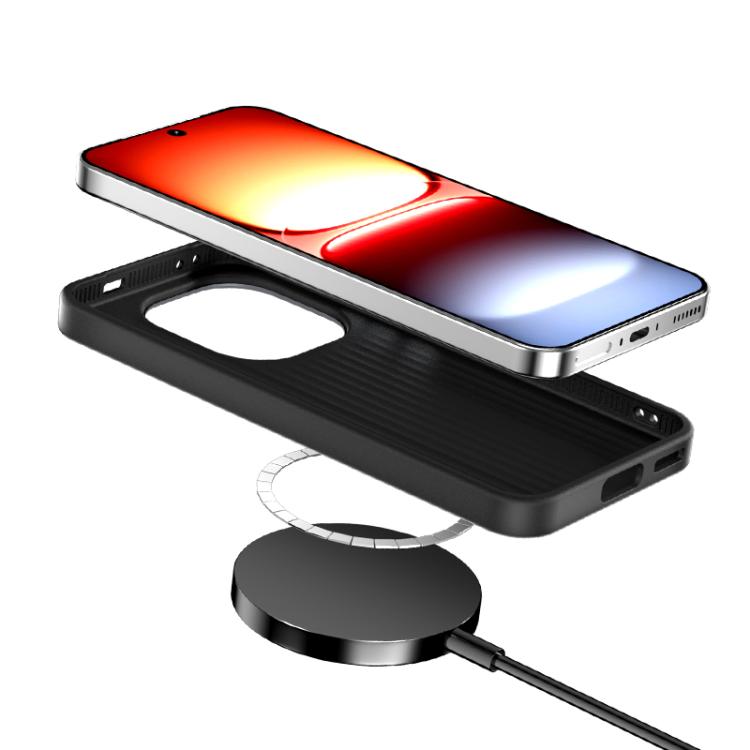 For vivo iQOO 15 Ultra 5G ABEEL C Carbon Fiber Series 6D Micro Relief MagSafe Phone Case(Black)