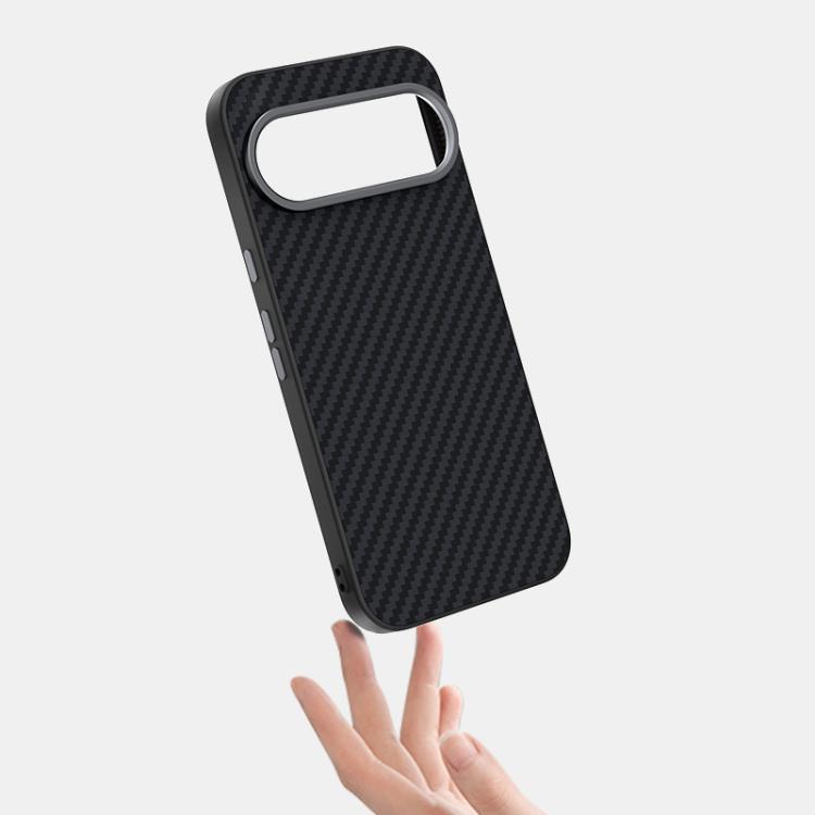 For Google Pixel 11 Pro XL ABEEL C Carbon Fiber Series 6D Micro Relief MagSafe Phone Case(Black)