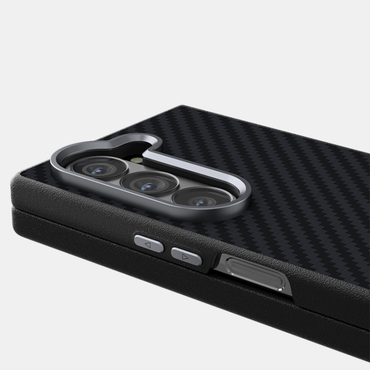For Samsung Galaxy Z Fold5 5G ABEEL C Carbon Fiber Series 6D Micro Relief MagSafe Phone Case(Black Red) For Samsung Galaxy Z Fold5 5G ABEEL C Carbon Fiber Series 6D Micro Relief MagSafe Phone Case(Black Red)