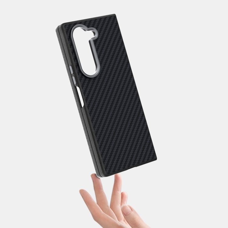 For Samsung Galaxy Z Fold5 5G ABEEL C Carbon Fiber Series 6D Micro Relief MagSafe Phone Case(Black Red) For Samsung Galaxy Z Fold5 5G ABEEL C Carbon Fiber Series 6D Micro Relief MagSafe Phone Case(Black Red)