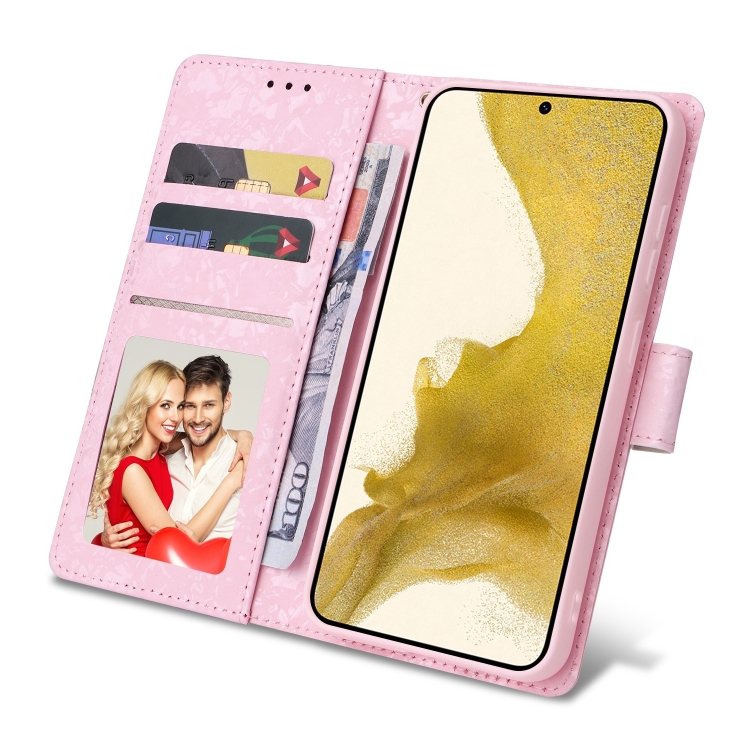 For Samsung Galaxy S23 5G Bronzing Painting RFID Leather Phone Case(Rose Flower) For Samsung Galaxy S23 5G Bronzing Painting RFID Leather Phone Case(Rose Flower)