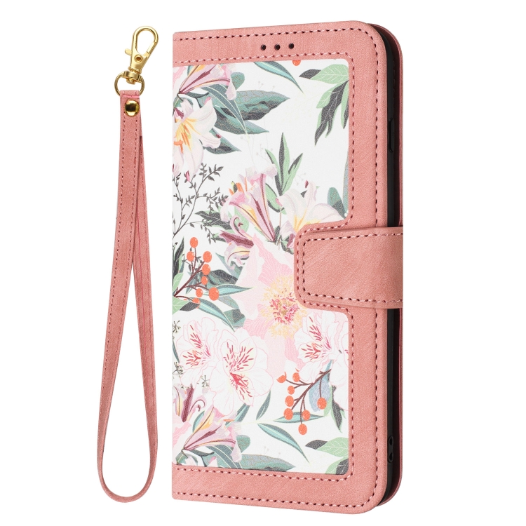 For Samsung Galaxy S25 Ultra 5G Floral Pattern Leather Phone Case with Lanyard(Pink) For Samsung Galaxy S25 Ultra 5G Floral Pattern Leather Phone Case with Lanyard(Pink)