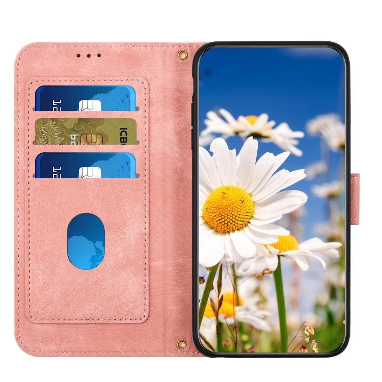 For Samsung Galaxy S25 Ultra 5G Floral Pattern Leather Phone Case with Lanyard(Pink) For Samsung Galaxy S25 Ultra 5G Floral Pattern Leather Phone Case with Lanyard(Pink)