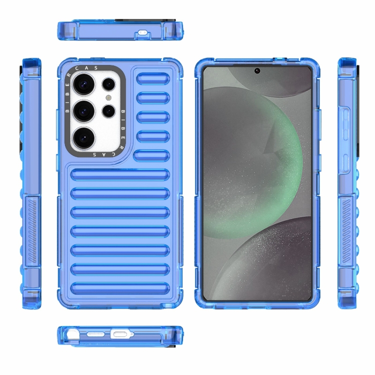 For Samsung Galaxy S25 Ultra 5G High Transparency TPU Hybrid PC Airbag Phone Case(Transparent Blue) For Samsung Galaxy S25 Ultra 5G High Transparency TPU Hybrid PC Airbag Phone Case(Transparent Blue)