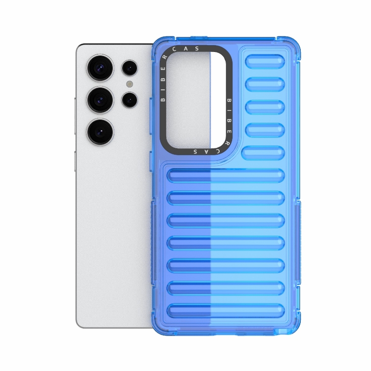 For Samsung Galaxy S25 Ultra 5G High Transparency TPU Hybrid PC Airbag Phone Case(Transparent Blue) For Samsung Galaxy S25 Ultra 5G High Transparency TPU Hybrid PC Airbag Phone Case(Transparent Blue)