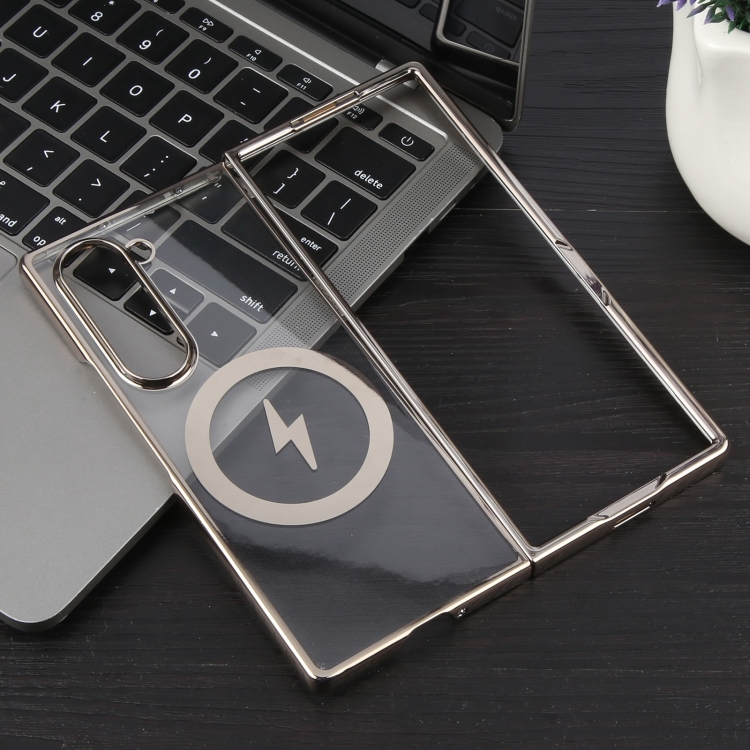 For Samsung Galaxy Z Fold5 6D Glossy Electroplated PC MagSafe Phone Case(Titanium Gray) For Samsung Galaxy Z Fold5 6D Glossy Electroplated PC MagSafe Phone Case(Titanium Gray)