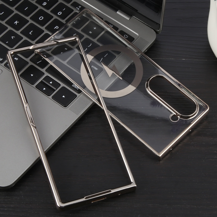 For Samsung Galaxy Z Fold5 6D Glossy Electroplated PC MagSafe Phone Case(Titanium Gray) For Samsung Galaxy Z Fold5 6D Glossy Electroplated PC MagSafe Phone Case(Titanium Gray)
