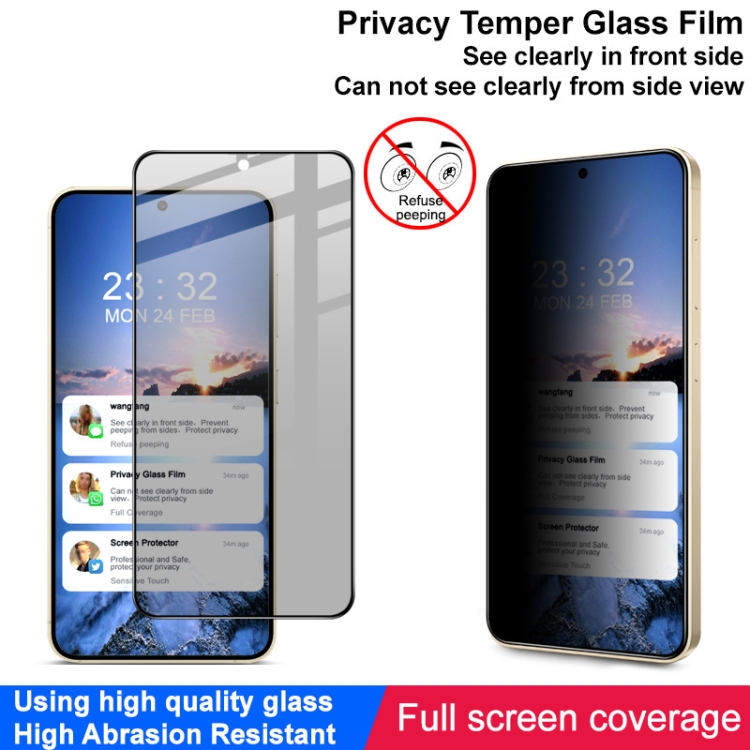 For Samsung Galaxy S25+ 5G imak HD Full Screen Privacy Tempered Glass Protective Film For Samsung Galaxy S25+ 5G imak HD Full Screen Privacy Tempered Glass Protective Film