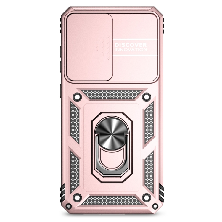 For Samsung Galaxy S24 FE 5G Sliding Camshield Holder Phone Case(Rose Gold) For Samsung Galaxy S24 FE 5G Sliding Camshield Holder Phone Case(Rose Gold)
