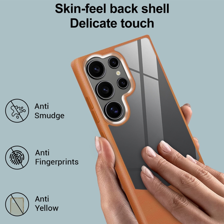 For Samsung Galaxy S22 Ultra 5G Litchi Texture TPU Hybrid Acrylic Phone Case(Black) For Samsung Galaxy S22 Ultra 5G Litchi Texture TPU Hybrid Acrylic Phone Case(Black)