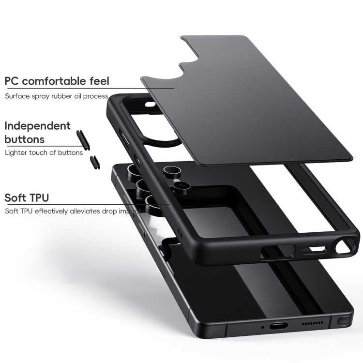 For Samsung Galaxy S25 Ultra 5G Skin Feel Phone Case(Black) For Samsung Galaxy S25 Ultra 5G Skin Feel Phone Case(Black)