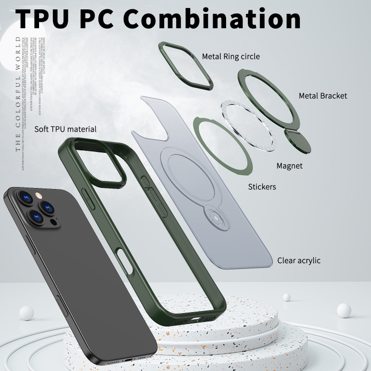 For iPhone 16 Pro Wing Series Gen2 MagSafe Metal Ring Holder Phone Case(Green) For iPhone 16 Pro Wing Series Gen2 MagSafe Metal Ring Holder Phone Case(Green)