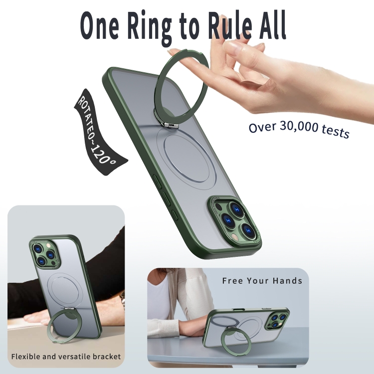 For iPhone 16 Pro Wing Series Gen2 MagSafe Metal Ring Holder Phone Case(Green) For iPhone 16 Pro Wing Series Gen2 MagSafe Metal Ring Holder Phone Case(Green)