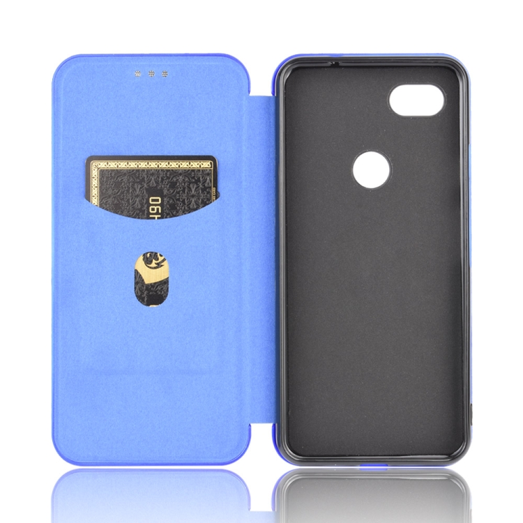 For Google Pixel 3a XL Carbon Fiber Texture Horizontal Flip TPU