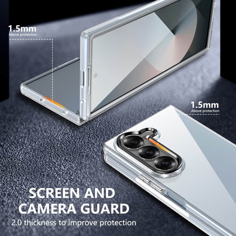 For Samsung Galaxy Z Fold6 lce Folding Series Integrated Clear PC Phone Case(Black) For Samsung Galaxy Z Fold6 lce Folding Series Integrated Clear PC Phone Case(Black)